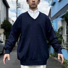 画像16: 「L.L.Bean(エルエルビーン)」90s 00s XL-REGサイズ コットン カシミヤ混紡 Vネック ハイゲージ ニット セーター (16)