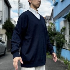 画像17: 「L.L.Bean(エルエルビーン)」90s 00s XL-REGサイズ コットン カシミヤ混紡 Vネック ハイゲージ ニット セーター (17)