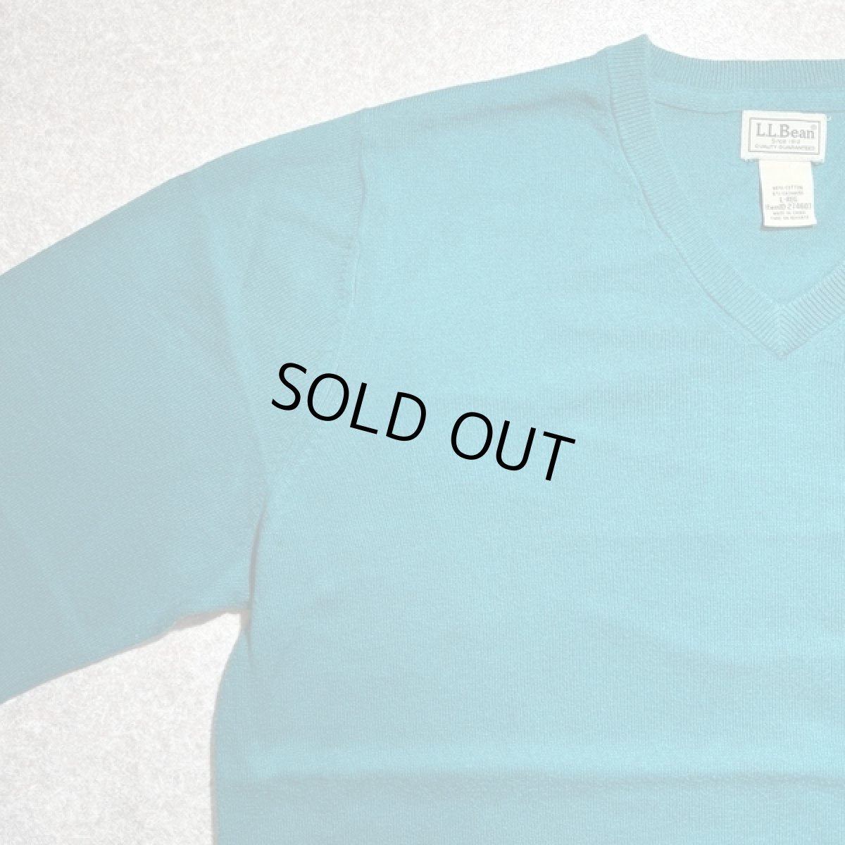 画像2: 「L.L.Bean(エルエルビーン)」90s 00s L-REGサイズ コットン カシミヤ混紡 Vネック ハイゲージ ニット セーター (2)