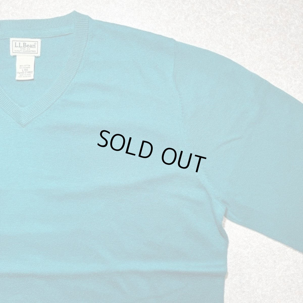 画像4: 「L.L.Bean(エルエルビーン)」90s 00s L-REGサイズ コットン カシミヤ混紡 Vネック ハイゲージ ニット セーター (4)