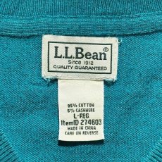 画像6: 「L.L.Bean(エルエルビーン)」90s 00s L-REGサイズ コットン カシミヤ混紡 Vネック ハイゲージ ニット セーター (6)