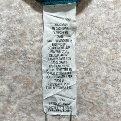 画像2: 「L.L.Bean(エルエルビーン)」90s 00s L-REGサイズ コットン カシミヤ混紡 Vネック ハイゲージ ニット セーター