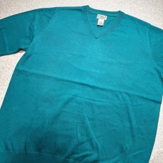 画像15: 「L.L.Bean(エルエルビーン)」90s 00s L-REGサイズ コットン カシミヤ混紡 Vネック ハイゲージ ニット セーター (15)