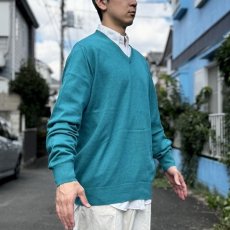 画像17: 「L.L.Bean(エルエルビーン)」90s 00s L-REGサイズ コットン カシミヤ混紡 Vネック ハイゲージ ニット セーター (17)