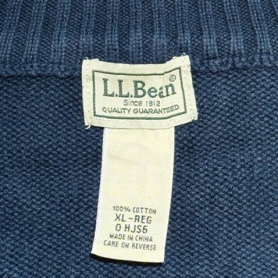 画像1: 「L.L.Bean(エルエルビーン)」90s 00s XL-REGサイズ コットン ポケ付き ドライバーズ ニット