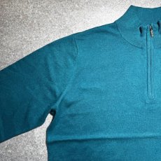 画像2: 「L.L.Bean(エルエルビーン)」90s 00s XL-REGサイズ コットン カシミヤ混紡 ハーフジップ ハイネック ニット セーター (2)
