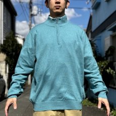 画像18: 「L.L.Bean(エルエルビーン)」90s 00s XL-REGサイズ コットン カシミヤ混紡 ハーフジップ ハイネック ニット セーター (18)