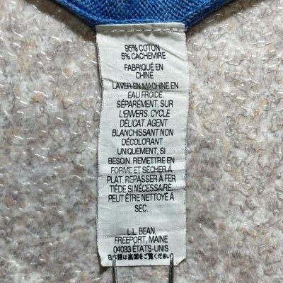 画像2: 「L.L.Bean(エルエルビーン)」90s 00s XL-TALLサイズ コットン カシミヤ混紡 ハイゲージ ニット セーター