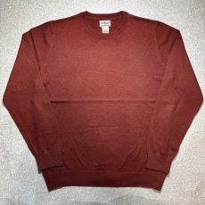 画像1: 「L.L.Bean(エルエルビーン)」90s 00s M-REGサイズ コットン カシミヤ混紡 ハイゲージ ニット セーター (1)