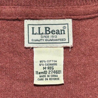 画像1: 「L.L.Bean(エルエルビーン)」90s 00s M-REGサイズ コットン カシミヤ混紡 ハイゲージ ニット セーター