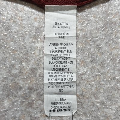 画像2: 「L.L.Bean(エルエルビーン)」90s 00s M-REGサイズ コットン カシミヤ混紡 ハイゲージ ニット セーター
