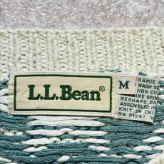 画像6: 「L.L.Bean(エルエルビーン)」80s 90s Mサイズ ラミー コットン ノルディック柄 クルーネック ニット セーター (6)