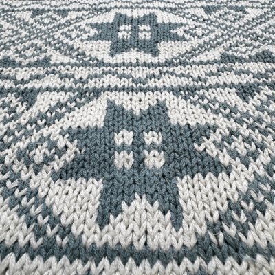 画像2: 「L.L.Bean(エルエルビーン)」80s 90s Mサイズ ラミー コットン ノルディック柄 クルーネック ニット セーター