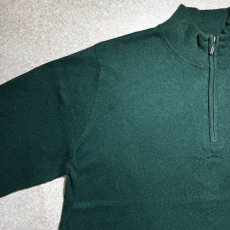 画像2: 「L.L.Bean(エルエルビーン)」90s 00s XL-REGサイズ コットン カシミヤ混紡 ハーフジップ ハイネック ニット セーター (2)