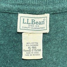 画像8: 「L.L.Bean(エルエルビーン)」90s 00s XL-REGサイズ コットン カシミヤ混紡 ハーフジップ ハイネック ニット セーター (8)