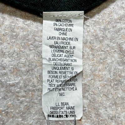 画像2: 「L.L.Bean(エルエルビーン)」90s 00s XL-REGサイズ コットン カシミヤ混紡 ハーフジップ ハイネック ニット セーター