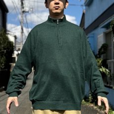画像18: 「L.L.Bean(エルエルビーン)」90s 00s XL-REGサイズ コットン カシミヤ混紡 ハーフジップ ハイネック ニット セーター (18)