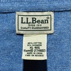 画像6: 「L.L.Bean(エルエルビーン)」90s 00s XL-REGサイズ コットン カシミヤ混紡 Vネック ハイゲージ ニット セーター (6)