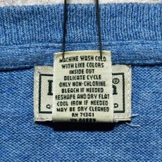 画像7: 「L.L.Bean(エルエルビーン)」90s 00s XL-REGサイズ コットン カシミヤ混紡 Vネック ハイゲージ ニット セーター (7)
