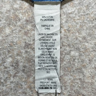 画像2: 「L.L.Bean(エルエルビーン)」90s 00s XL-REGサイズ コットン カシミヤ混紡 Vネック ハイゲージ ニット セーター