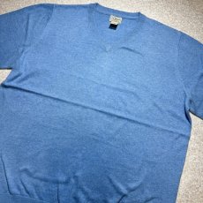 画像15: 「L.L.Bean(エルエルビーン)」90s 00s XL-REGサイズ コットン カシミヤ混紡 Vネック ハイゲージ ニット セーター (15)