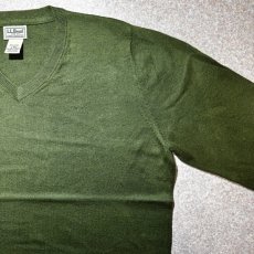 画像4: 「L.L.Bean(エルエルビーン)」90s 00s L-REGサイズ コットン カシミヤ混紡 Vネック ハイゲージ ニット セーター (4)