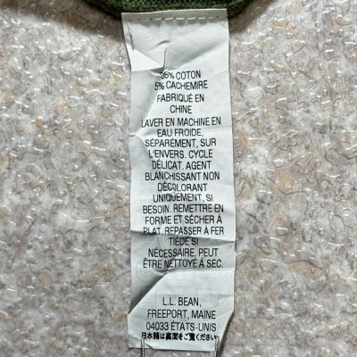 画像2: 「L.L.Bean(エルエルビーン)」90s 00s L-REGサイズ コットン カシミヤ混紡 Vネック ハイゲージ ニット セーター