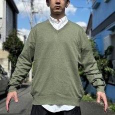 画像16: 「L.L.Bean(エルエルビーン)」90s 00s L-REGサイズ コットン カシミヤ混紡 Vネック ハイゲージ ニット セーター (16)