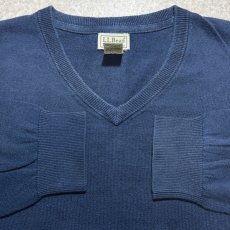 画像3: 「L.L.Bean(エルエルビーン)」90s 00s L-REGサイズ コットン カシミヤ混紡 Vネック ハイゲージ ニット セーター (3)