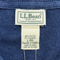 画像6: 「L.L.Bean(エルエルビーン)」90s 00s L-REGサイズ コットン カシミヤ混紡 Vネック ハイゲージ ニット セーター (6)
