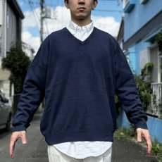 画像16: 「L.L.Bean(エルエルビーン)」90s 00s L-REGサイズ コットン カシミヤ混紡 Vネック ハイゲージ ニット セーター (16)