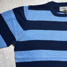 画像2: 「L.L.Bean(エルエルビーン)」90s 00s M-REGサイズ コットン カシミヤ混紡 ボーダー柄 ハイゲージ ニット セーター (2)
