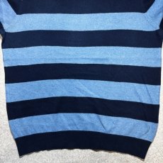画像5: 「L.L.Bean(エルエルビーン)」90s 00s M-REGサイズ コットン カシミヤ混紡 ボーダー柄 ハイゲージ ニット セーター (5)