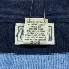 画像7: 「L.L.Bean(エルエルビーン)」90s 00s M-REGサイズ コットン カシミヤ混紡 ボーダー柄 ハイゲージ ニット セーター (7)