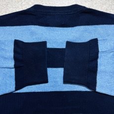 画像12: 「L.L.Bean(エルエルビーン)」90s 00s M-REGサイズ コットン カシミヤ混紡 ボーダー柄 ハイゲージ ニット セーター (12)