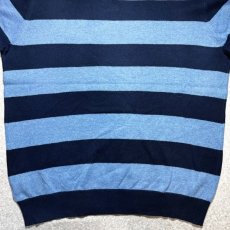 画像14: 「L.L.Bean(エルエルビーン)」90s 00s M-REGサイズ コットン カシミヤ混紡 ボーダー柄 ハイゲージ ニット セーター (14)