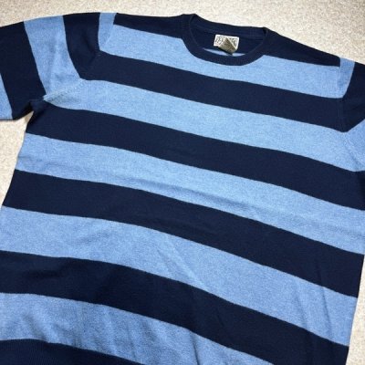 画像3: 「L.L.Bean(エルエルビーン)」90s 00s M-REGサイズ コットン カシミヤ混紡 ボーダー柄 ハイゲージ ニット セーター