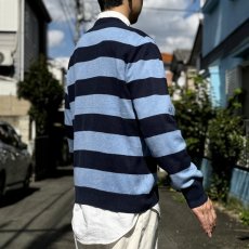 画像20: 「L.L.Bean(エルエルビーン)」90s 00s M-REGサイズ コットン カシミヤ混紡 ボーダー柄 ハイゲージ ニット セーター (20)