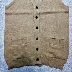 画像3: 「L.L.Bean(エルエルビーン)」80s Sサイズ ウール くるみボタン ニット ベスト (3)