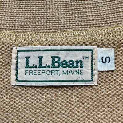 画像1: 「L.L.Bean(エルエルビーン)」80s Sサイズ ウール くるみボタン ニット ベスト
