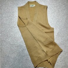 画像9: 「L.L.Bean(エルエルビーン)」80s Sサイズ ウール くるみボタン ニット ベスト (9)