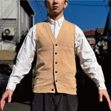 画像15: 「L.L.Bean(エルエルビーン)」80s Sサイズ ウール くるみボタン ニット ベスト (15)