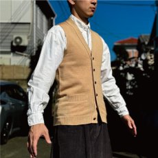 画像16: 「L.L.Bean(エルエルビーン)」80s Sサイズ ウール くるみボタン ニット ベスト (16)