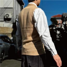 画像17: 「L.L.Bean(エルエルビーン)」80s Sサイズ ウール くるみボタン ニット ベスト (17)