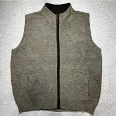 画像1: 「L.L.Bean(エルエルビーン)」90s 00s XL-REGサイズ メランジ ダブルツリー メリノウール ジップアップ ニット ベスト (1)