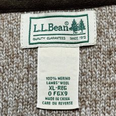 画像9: 「L.L.Bean(エルエルビーン)」90s 00s XL-REGサイズ メランジ ダブルツリー メリノウール ジップアップ ニット ベスト (9)