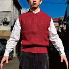 画像19: 「L.L.Bean(エルエルビーン)」80s 90s Mサイズ USA製 アクリルウールポリエステル HIGH TREK YARN  TALONジップ ニット ベスト (19)