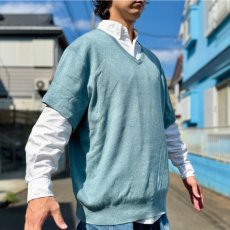 画像17: 「Polo by Ralph Lauren (ポロラルフローレン)」90s 00s 10s  XXLサイズ ピマコットン ダスティブルー ポニー刺繍 ニット Tシャツ (17)