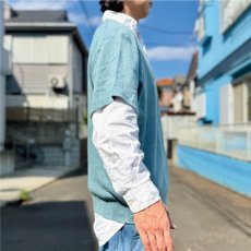 画像18: 「Polo by Ralph Lauren (ポロラルフローレン)」90s 00s 10s  XXLサイズ ピマコットン ダスティブルー ポニー刺繍 ニット Tシャツ (18)