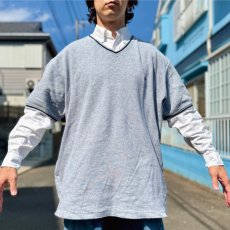 画像15: 「Polo by Ralph Lauren (ポロラルフローレン)」90s 00s 10s  XXLサイズ コットン ライトグレー ポニー刺繍 ニット Tシャツ (15)